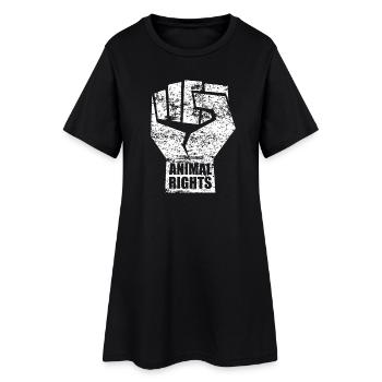 ANIMAL RIGHTS VEGAN - Women’s T-Shirt Dress - black - Front