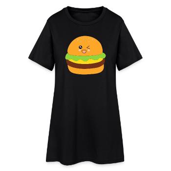 Burger, fast food, essen, kochen Geschenk Koch - Frauen T-Shirt-Kleid - Schwarz - Vorne