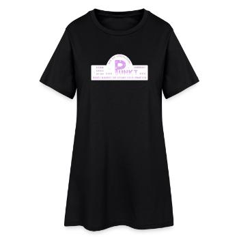 auf den Punkt kommen - Frauen T-Shirt-Kleid - Schwarz - Vorne
