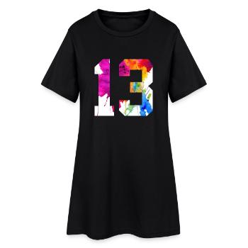 NUMBER 13 YEARS OLD 13TH BIRTHDAY - Women’s T-Shirt Dress - black - Front