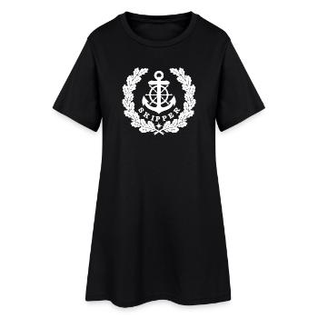 Skipper Anchor Logo white - Women’s T-Shirt Dress - black - Front