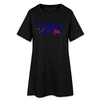 mein zu Hause ist bei Dir - Frauen T-Shirt-Kleid - Schwarz - Vorne