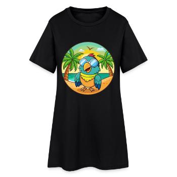 Lunettes de soleil Parrot Funny Cartoon Summer Beach - Robe T-shirt Femme - noir - Devant
