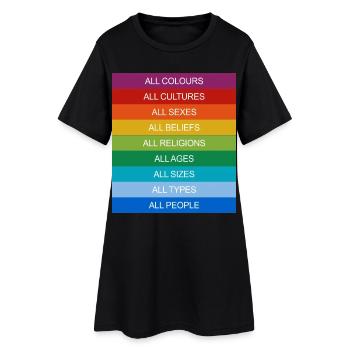 Tolérance Égalité Inclusion Tolérance Fierté Queer - Robe T-shirt Femme - noir - Devant