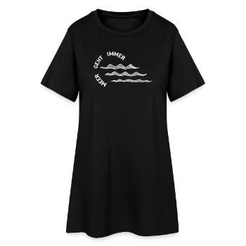 Meer geht immer - Frauen T-Shirt-Kleid - Schwarz - Vorne