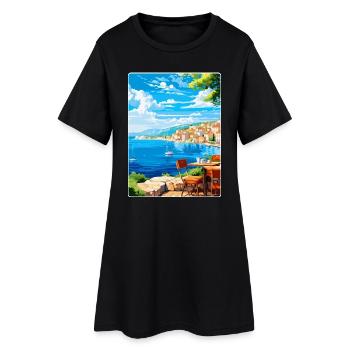 Kroatien Vintage Reiseplakat Souvenir Souvenir - Frauen T-Shirt-Kleid - Schwarz - Vorne