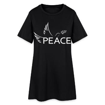 Paix Paix Colombe de la Paix Manifestation Protestation Liberté - Robe T-shirt Femme - noir - Devant