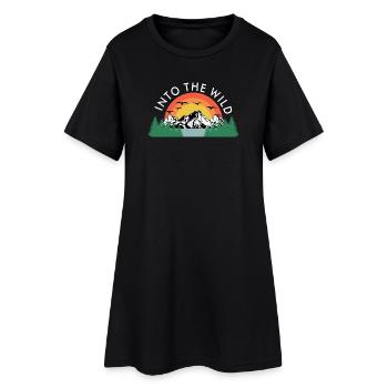 Dans la randonnée de randonnée des grimpeurs sauvages - Robe T-shirt Femme - noir - Devant