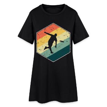 Discgolf Spieler Disc Golf Discgolfer - Frauen T-Shirt-Kleid - Schwarz - Vorne