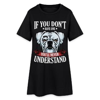 Cool Boxer Statement Spruch Hundehalter Geschenk - Frauen T-Shirt-Kleid - Schwarz - Vorne
