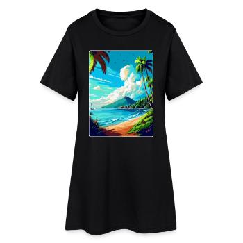 Martinique Caraïbes Vintage Voyage Affiche WPA Art - Robe T-shirt Femme - noir - Devant