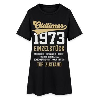 53. GEBURTSTAG OLDTIMER 1973 - Frauen T-Shirt-Kleid - Schwarz - Vorne