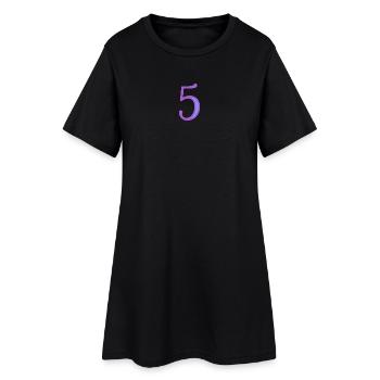 5. CINQ - Robe T-shirt Femme - noir - Devant