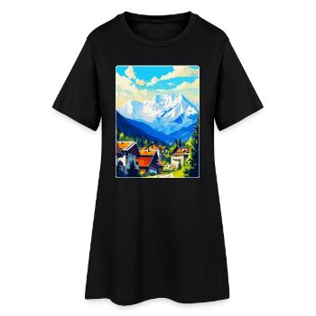Zakopane Polen Vintage Reiseplakat Souvenir WPA - Frauen T-Shirt-Kleid - Schwarz - Vorne