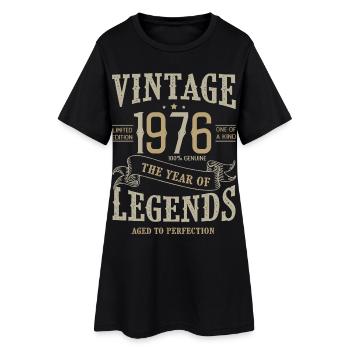 1976 Né en 1976 Vintage 50 Ans Anniversaire - Robe T-shirt Femme - noir - Devant