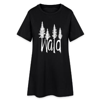 Forêt - Robe T-shirt Femme - noir - Devant