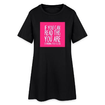 Mundschutz lustig Spruch - lustige Sprüche - Frauen T-Shirt-Kleid - Schwarz - Vorne