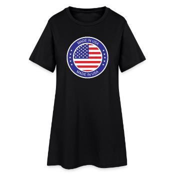 made in the USA - Women’s T-Shirt Dress - black - Front