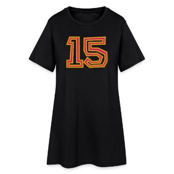 15. 15 ANS. 15e ANNIVERSAIRE. ANNIVERSAIRE 15 ANS. - Robe T-shirt Femme - noir - Devant