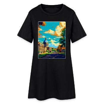 Greenwich Londres Angleterre Royaume-Uni Affiche de voyage vintage - Robe T-shirt Femme - noir - Devant