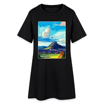 Stirling Écosse Royaume-Uni Affiche de voyage vintage WPA Art - Robe T-shirt Femme - noir - Devant