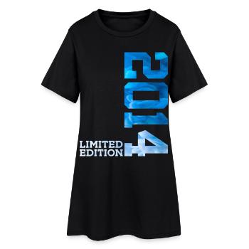 12. GEBURTSTAG LIMITED EDITION 2014 - Frauen T-Shirt-Kleid - Schwarz - Vorne