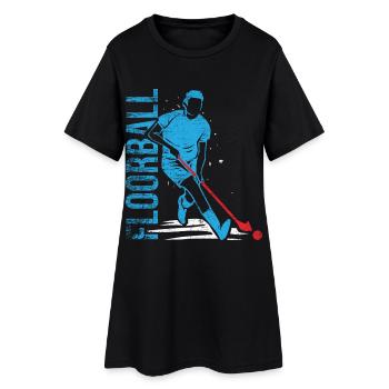 Ballsicherer Unihockey Torhüter - Frauen T-Shirt-Kleid - Schwarz - Vorne