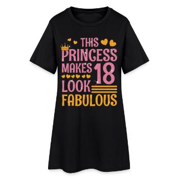18.Geburtstag Königin 18 Jahre Achtzehn - Frauen T-Shirt-Kleid - Schwarz - Vorne