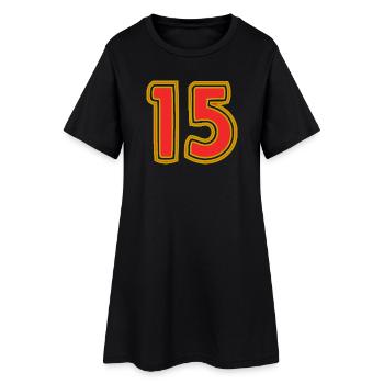 15. 15 ANS. 15e ANNIVERSAIRE. ANNIVERSAIRE 15 ANS. - Robe T-shirt Femme - noir - Devant