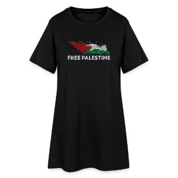 Palestine libre - Robe T-shirt Femme - noir - Devant