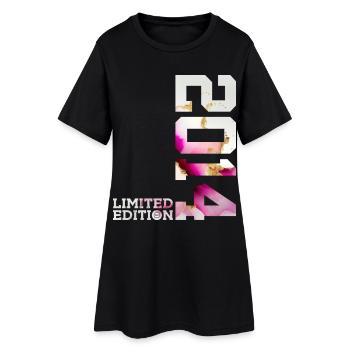 12. GEBURTSTAG LIMITED EDITION 2014 - Frauen T-Shirt-Kleid - Schwarz - Vorne