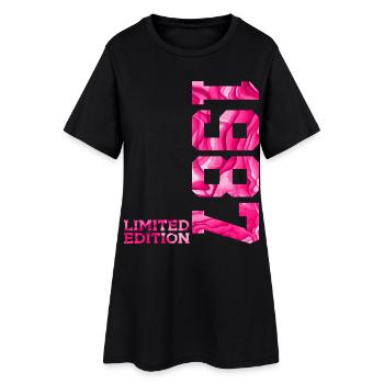 39. GEBURTSTAG PINK LIMITED EDITION 1987 - Frauen T-Shirt-Kleid - Schwarz - Vorne