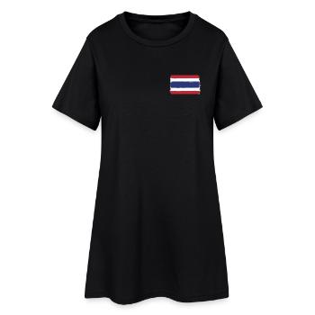 Drapeau de la Thaïlande look utilisé - Robe T-shirt Femme - noir - Devant
