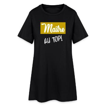 MEISTER. MEISTER. VIELEN DANK. DANKE, MEISTER - Frauen T-Shirt-Kleid - Schwarz - Vorne