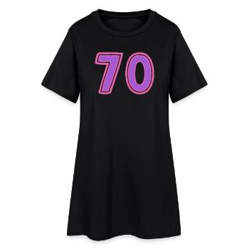 70. 70 ANS. 70e ANNIVERSAIRE. ANNIVERSAIRE 70 ANS. - Robe T-shirt Femme - noir - Devant