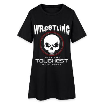 Wrestling - Women’s T-Shirt Dress - black - Front