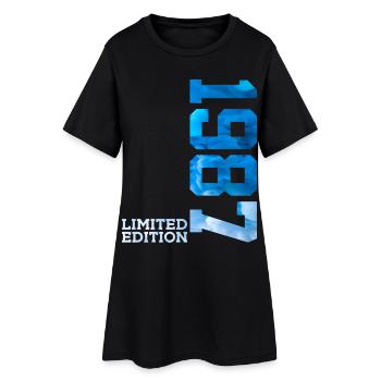 39. GEBURTSTAG LIMITED EDITION 1987 - Frauen T-Shirt-Kleid - Schwarz - Vorne