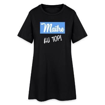 MEISTER. MEISTER. VIELEN DANK. DANKE, MEISTER - Frauen T-Shirt-Kleid - Schwarz - Vorne