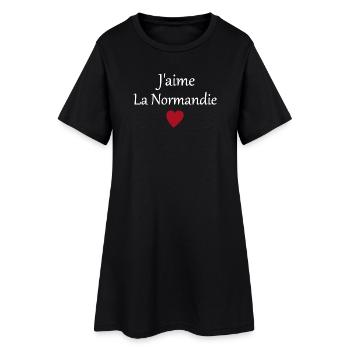 J'aime la Normandie - Robe T-shirt Femme - noir - Devant