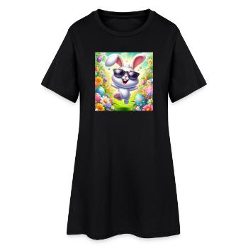 Happy Easter Bunny - Women’s T-Shirt Dress - black - Front