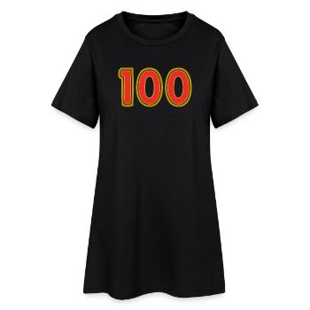 100. 100 JAHRE. 100-JÄHRIGES JUBILÄUM. 100. GEBURTSTAG - Frauen T-Shirt-Kleid - Schwarz - Vorne