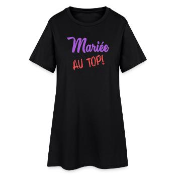 MARIEE - Robe T-shirt Femme - noir - Devant