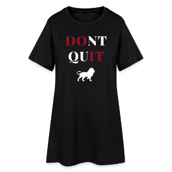 dont quit lion heart - Frauen T-Shirt-Kleid - Schwarz - Vorne