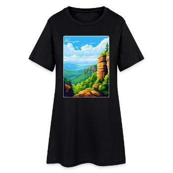 Elbsandsteingebirge Deutschland Reiseplakat WPA - Frauen T-Shirt-Kleid - Schwarz - Vorne