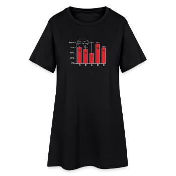 Daten Wissenschaft - Ich Kann Dir Nicht Trauen - Frauen T-Shirt-Kleid - Schwarz - Vorne