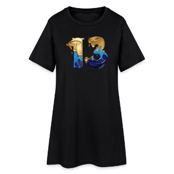 NO. 13 NUMBER 13 COOL 13TH BIRTHDAY - Women’s T-Shirt Dress - black - Front