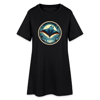 Raie - Robe T-shirt Femme - noir - Devant
