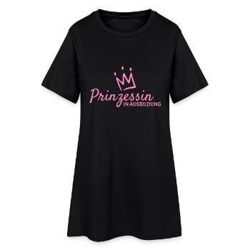 Prinzessin - Frauen T-Shirt-Kleid - Schwarz - Vorne