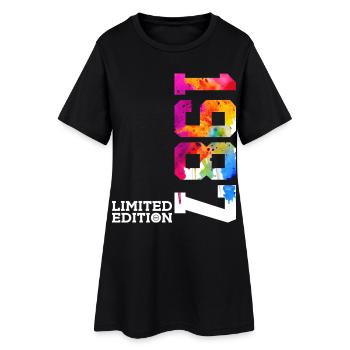 39. GEBURTSTAG LIMITED EDITION 1987 - Frauen T-Shirt-Kleid - Schwarz - Vorne
