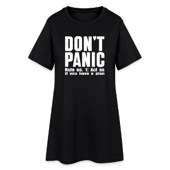 Keine Panik – Vertraulichkeitsmodus: EIN - Frauen T-Shirt-Kleid - Schwarz - Vorne